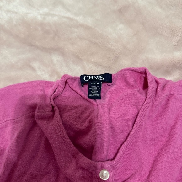 Chaps Pink Knit Cardigan - Picture 4 of 9